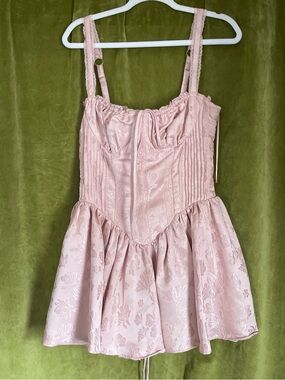 Windsor Light Pink Floral Corset Mini Dress